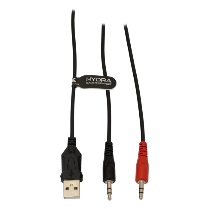 słuchawki gamingowe dwa jack 3,5 mm USB przewód 2 m